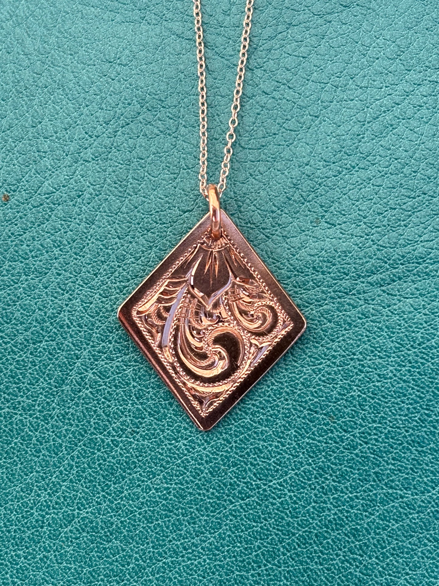 Engraved Copper Necklace 1