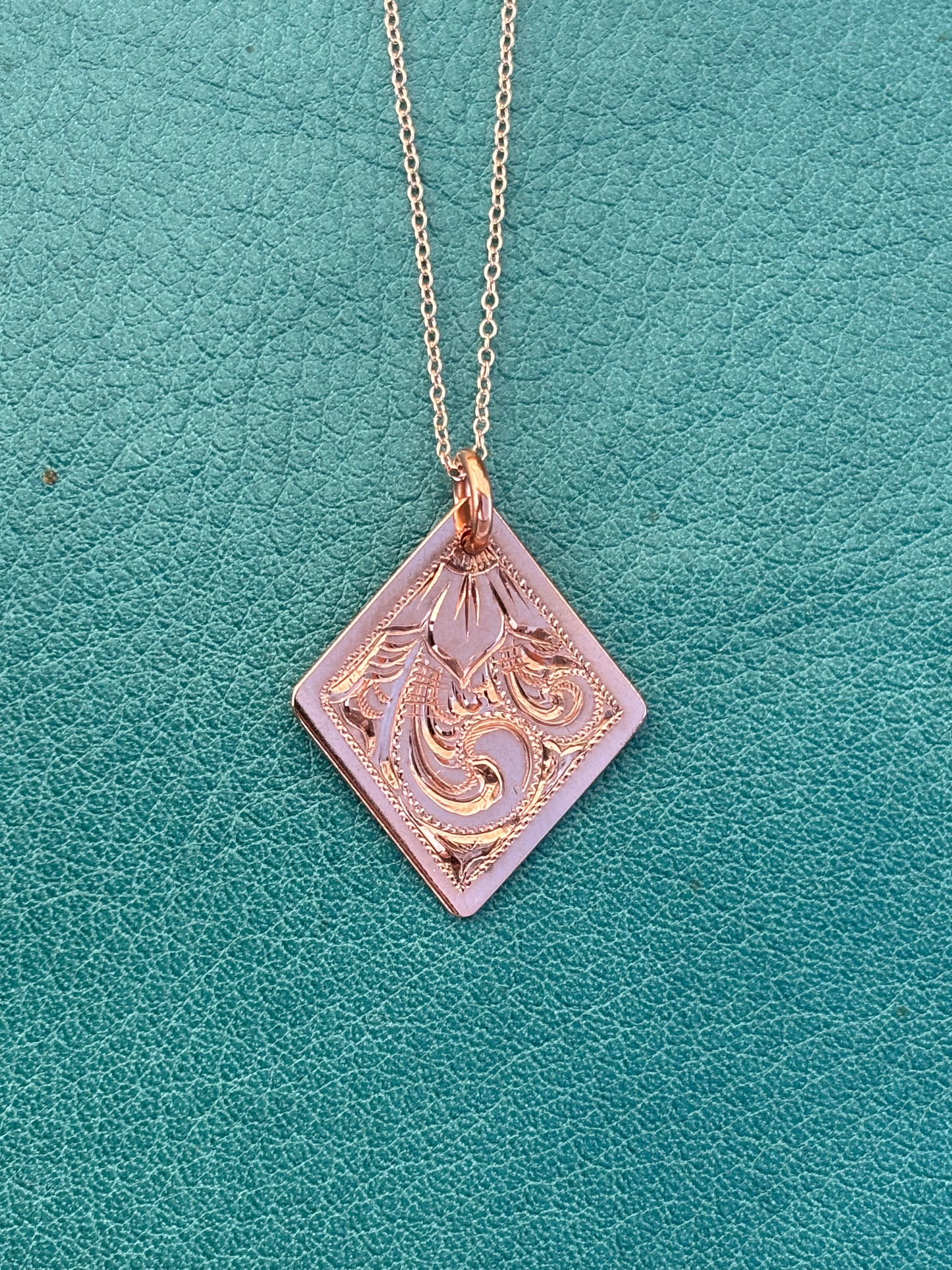 Engraved Copper Necklace 1