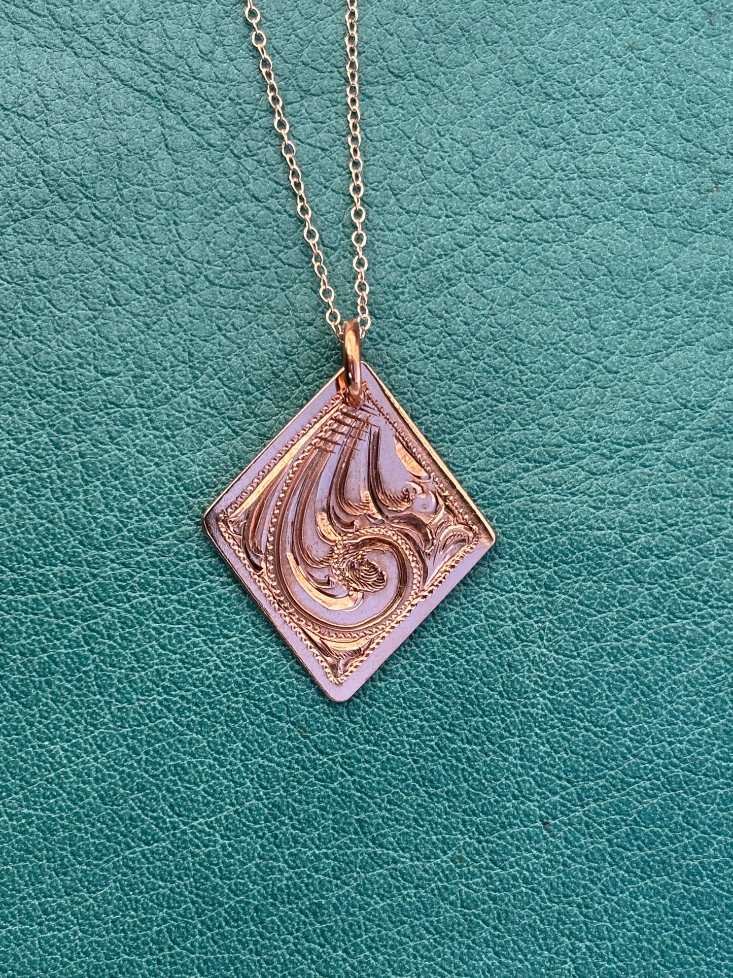 Engraved Copper Necklace 6