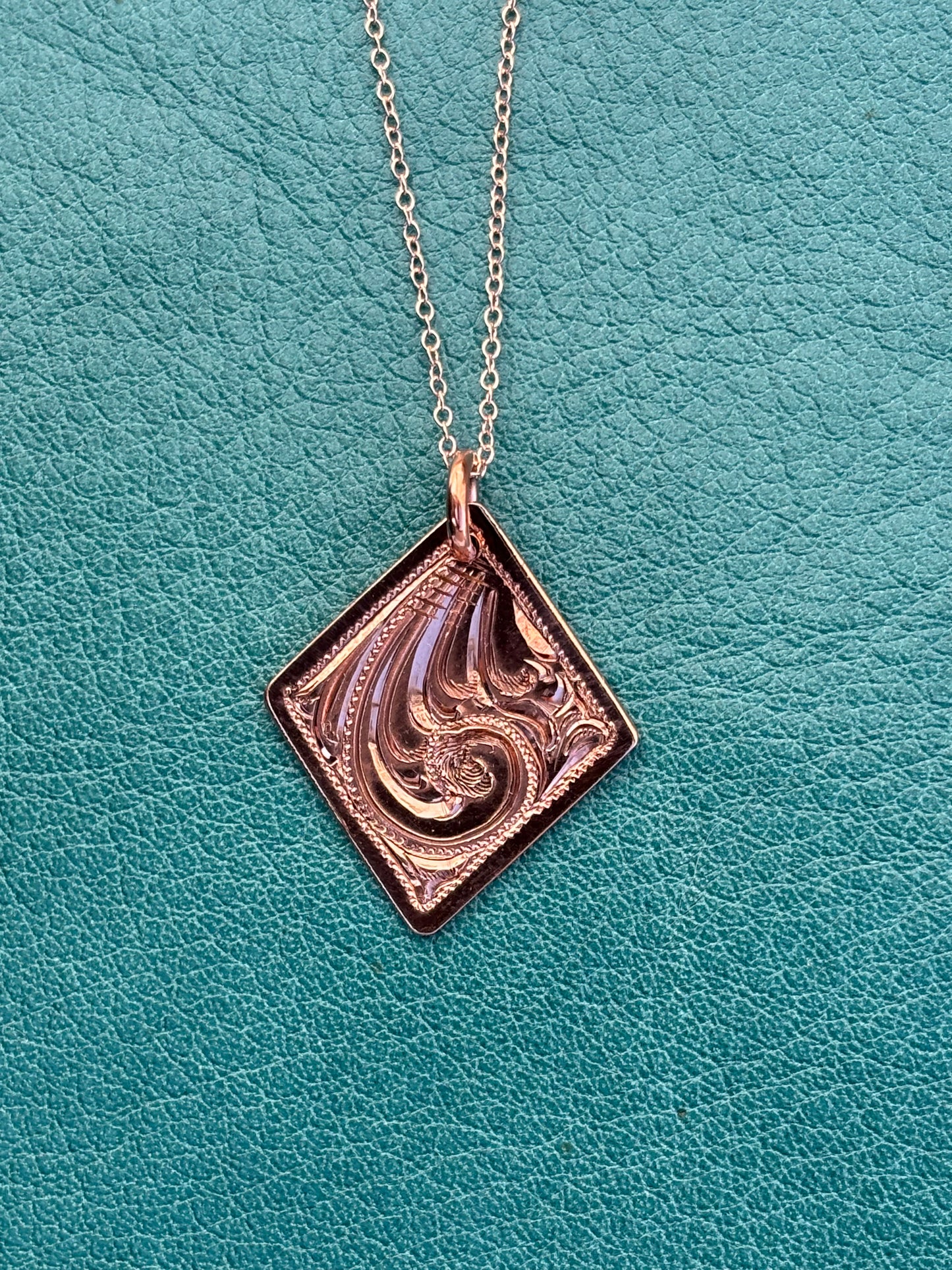 Engraved Copper Necklace 6