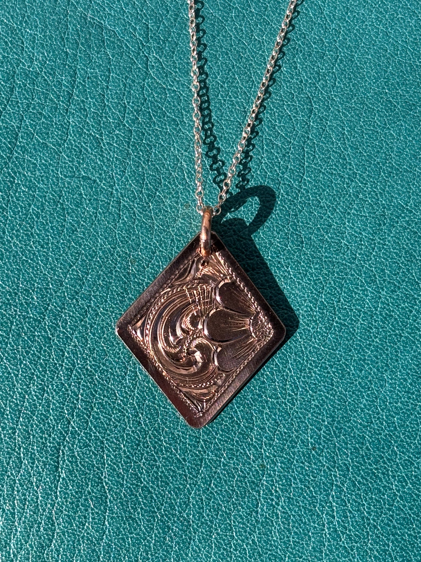 Engraved Copper Necklace 8