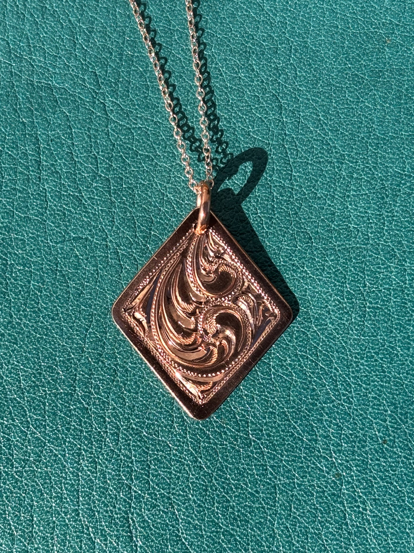 Engraved Copper Necklace 2