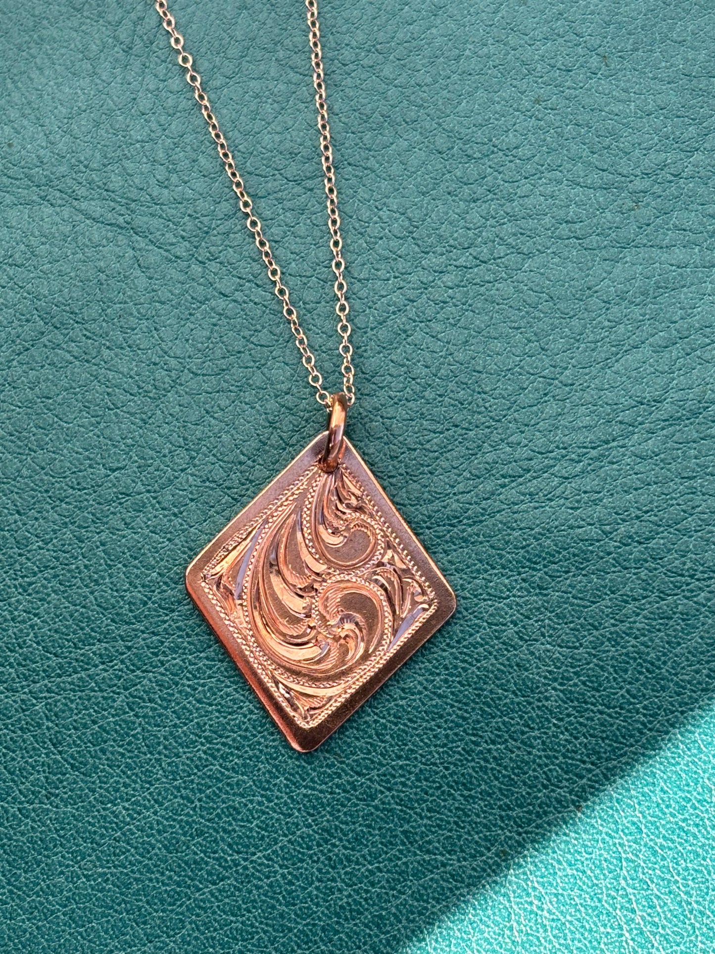 Engraved Copper Necklace 2
