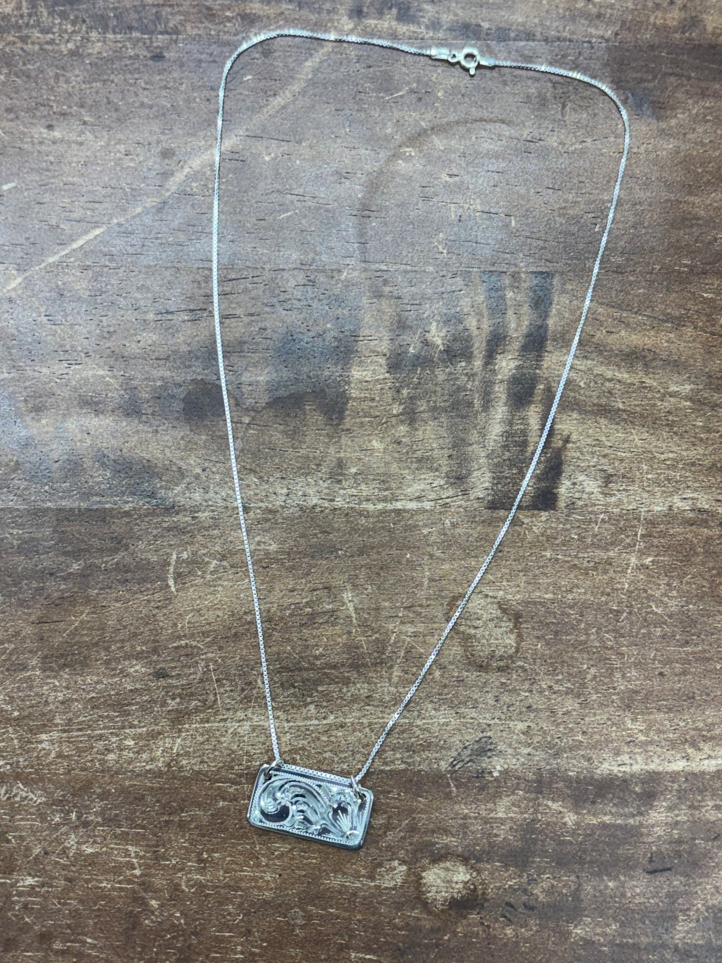 Sterling Silver Mini Bar Necklace