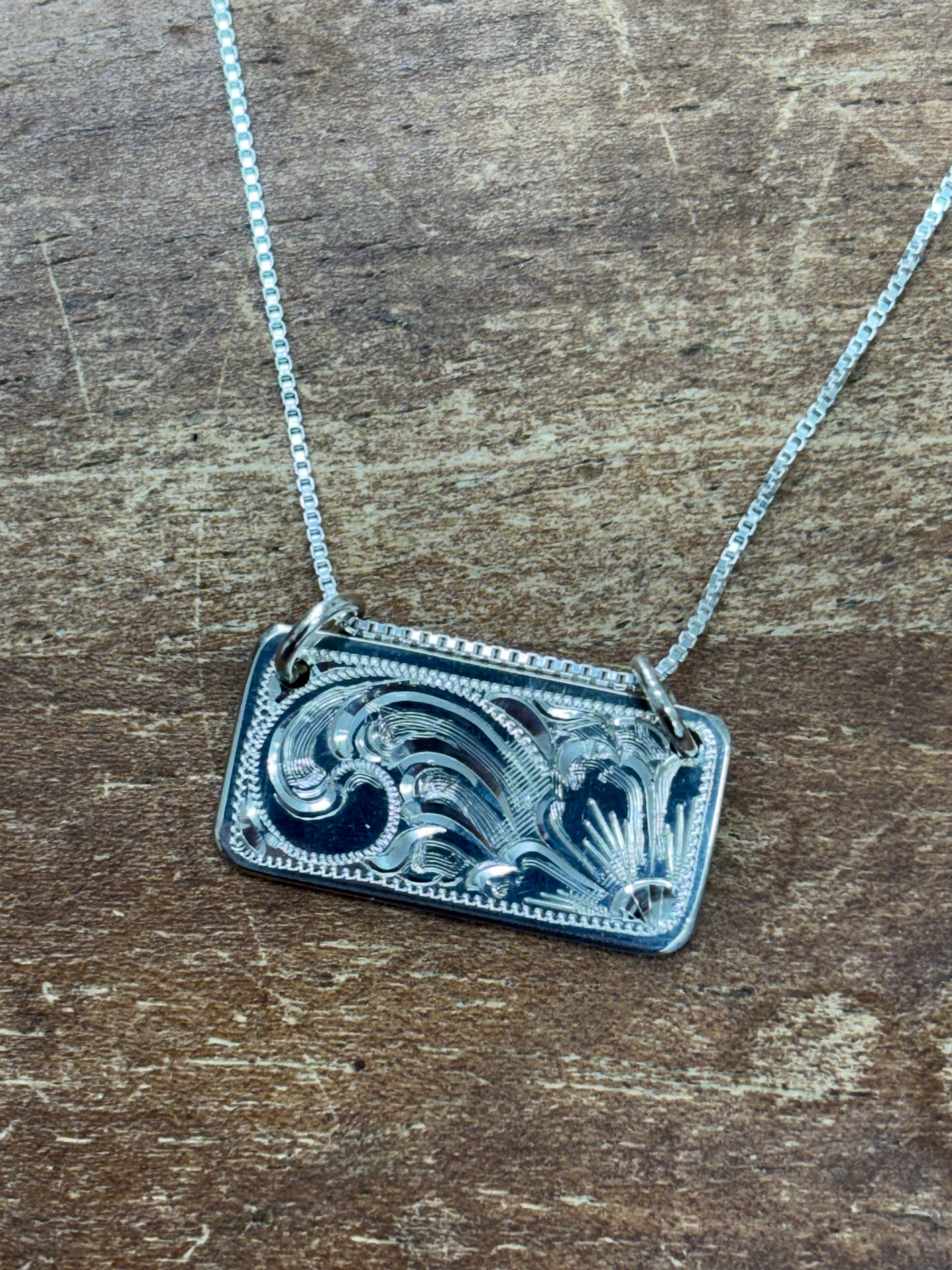 Sterling Silver Mini Bar Necklace