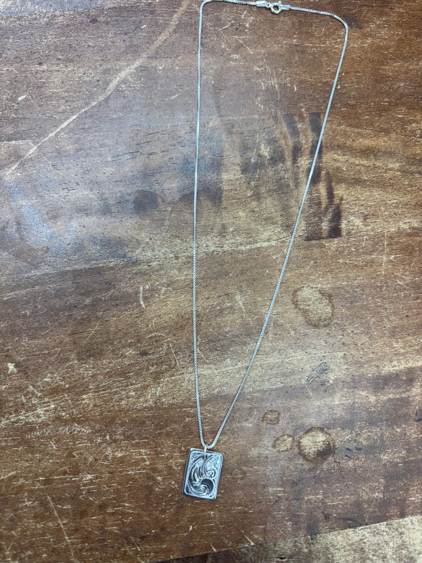 Sterling Silver Bright Cut Necklace