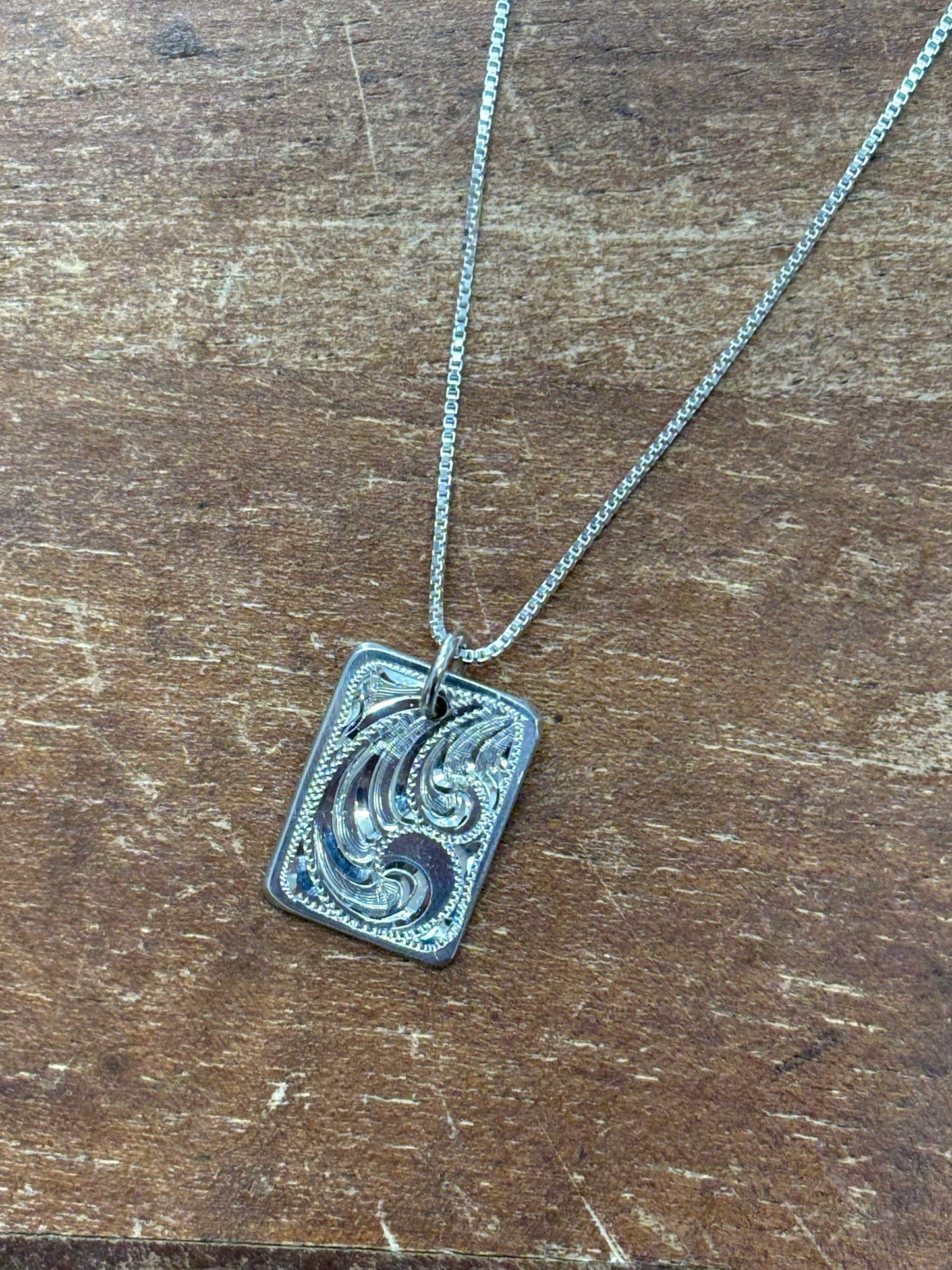 Sterling Silver Bright Cut Necklace